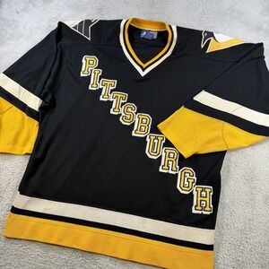 Vintage Starter Pittsburgh Penguins Jersey Mens XL Black 90s NHL Hockey